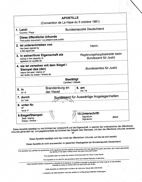 Haager Apostille