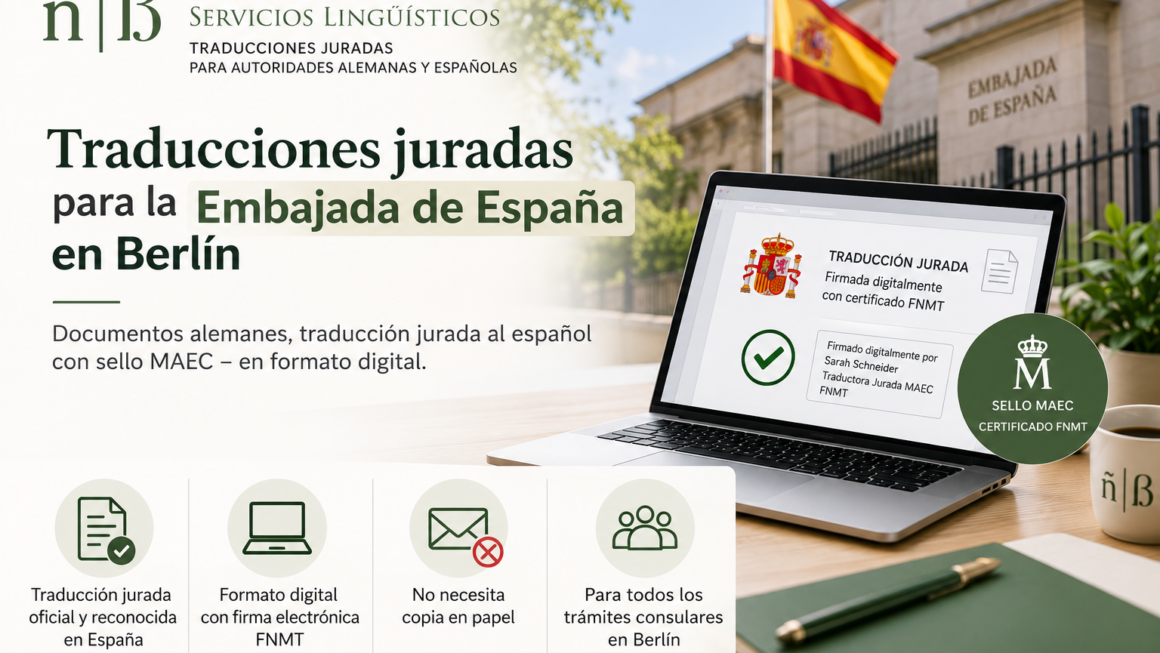 Traducciones juradas para la Embajada de España en Berlín: ¿en papel o en formato digital?