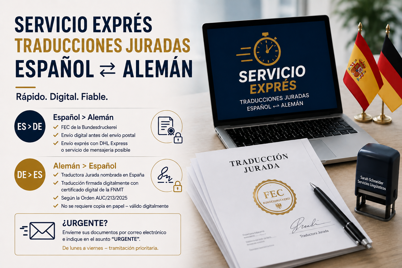 Traducción jurada urgente