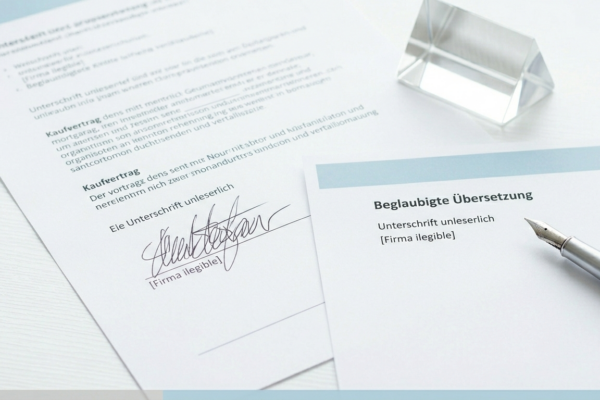 „Unterschrift unleserlich“ in beglaubigten Übersetzungen – ist das ein Problem?