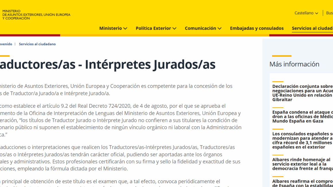 Beglaubigte Übersetzungen in die spanische Sprache zur Vorlage bei den Behörden in Spanien