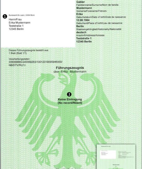 El certificado de antecedentes penales en Alemania